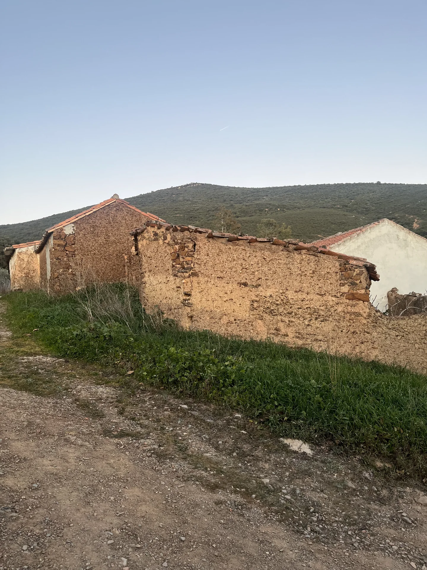 Construcción tradicional de tapial y adobe en El Hoyo
