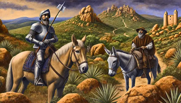 Dibujo de Quijote en El Hoyo