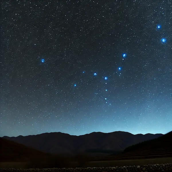 Dibujo de observación astronómica en El Hoyo