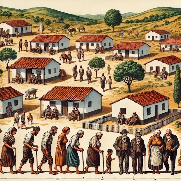 Dibujo de Demografía de El Hoyo