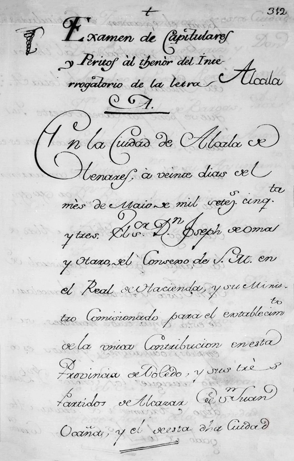 Página del Catastro de Ensenada de 1753