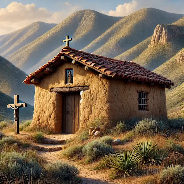 Dibujo de una ermita antigua
