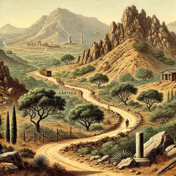 Recreación de los caminos antiguos que pudieron atravesar el entorno de El Hoyo